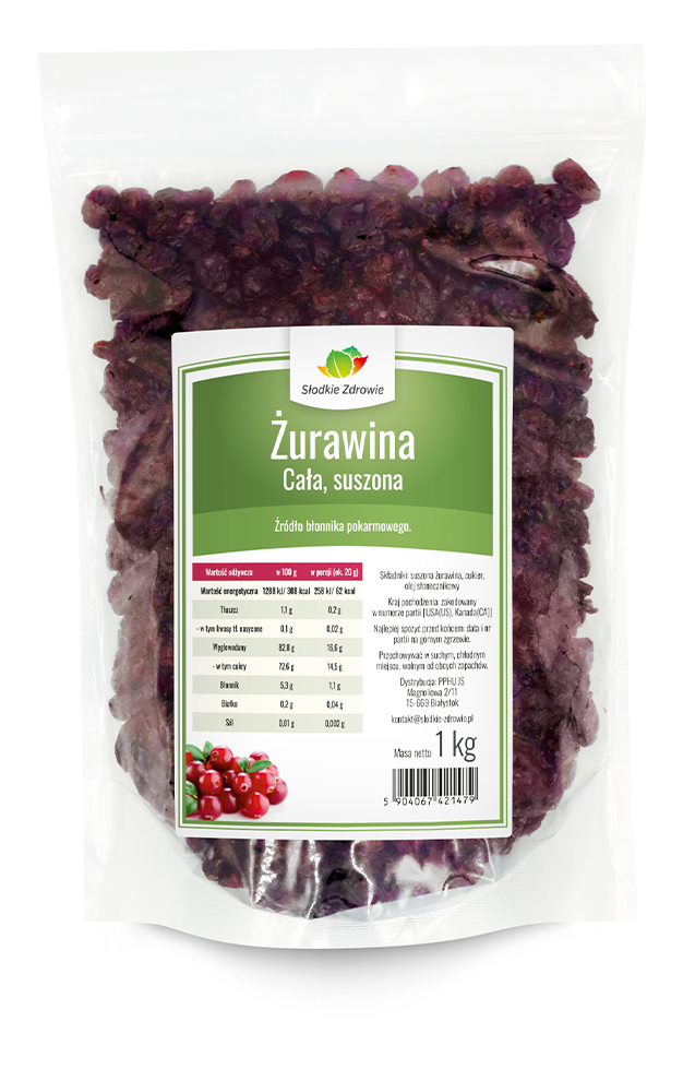Żurawina suszona - cała całojagodowa - 1kg